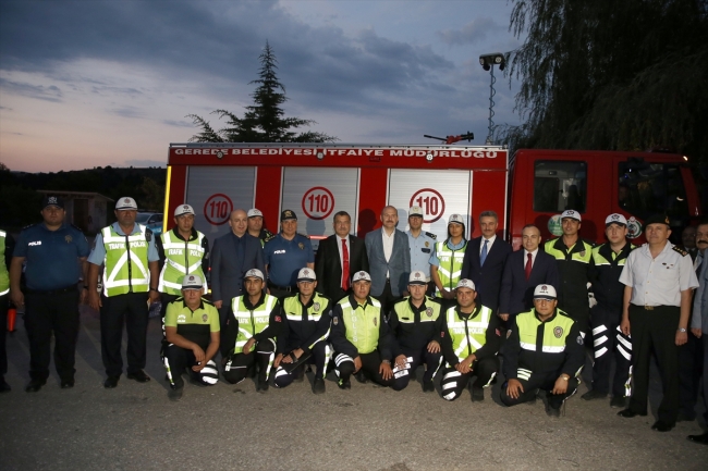 İçişleri Bakanı Soylu trafik denetimine katıldı