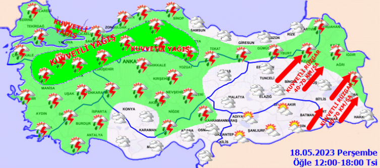 Meteoroloji'den sağanak ve fırtına uyarısı