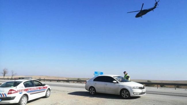 Helikopterli trafik denetiminde 36 sürücüye ceza