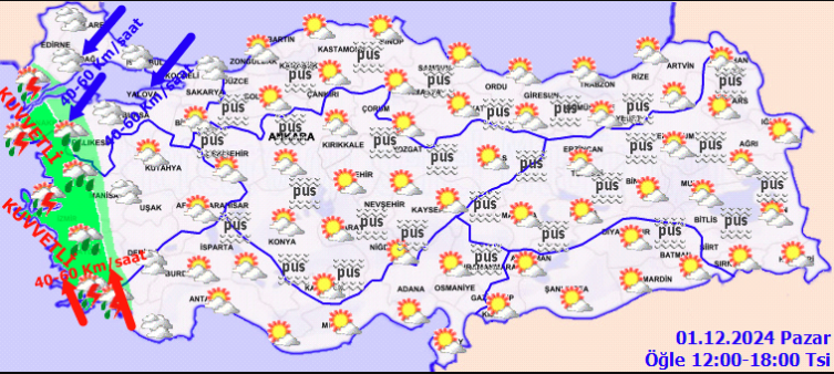 Meteoroloji uyardı: Ege'de sağanak, Marmara'da fırtına