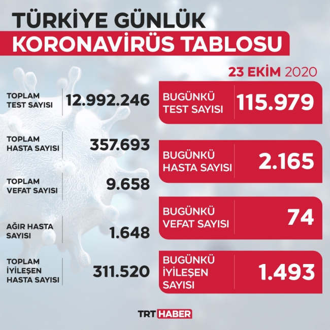 Türkiye'de iyileşenlerin sayısı 311 bin 520'ye yükseldi