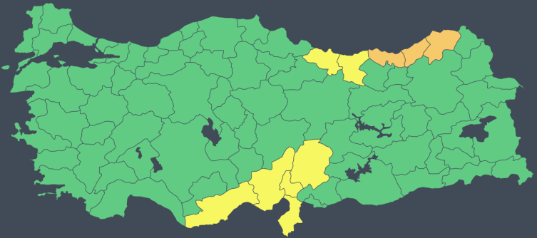 10 il için çsarıç ve çturuncuç uyarı: Kuvvetli yağışa dikkat