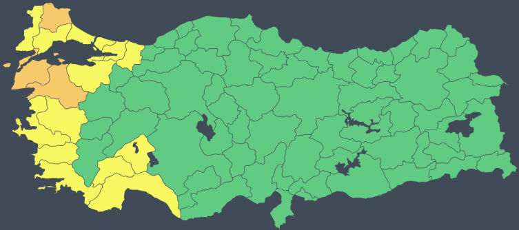 Meteoroloji'den kuvvetli yağış ve fırtına uyarısı