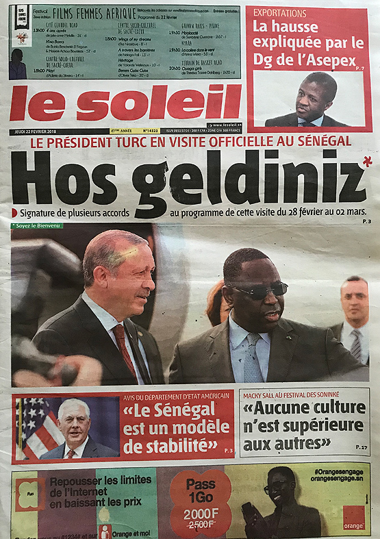 Senegal basını: Dakar güçlü Türk lider Erdoğan'ı karşılamaya hazırlanıyor