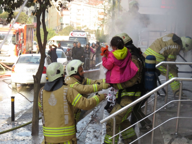 Maltepe'de 5 katlı binada yangın çıktı