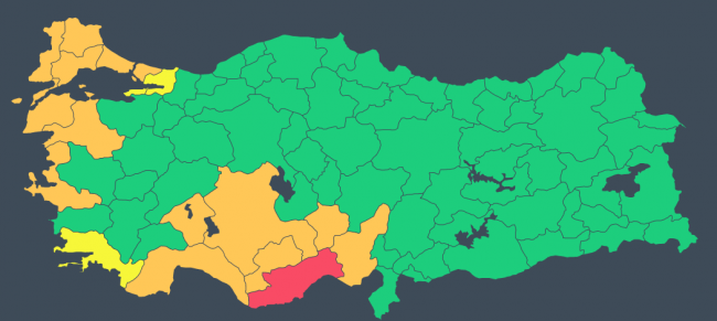 Mersin için kırmızı kodlu uyarı