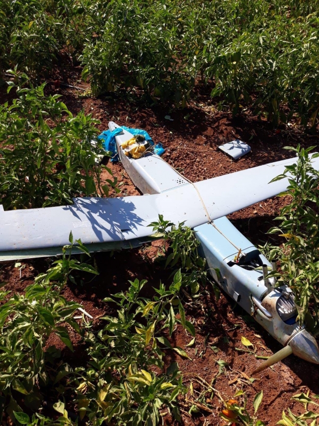 Türk Hava Sahasını ihlal eden İHA, F-16'lar tarafından vurularak düşürüldü. Fotoğraf: Milli Savunma Bakanlığı