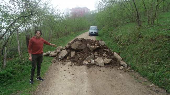 Ordu-Giresun arasındaki alternatif yollar moloz dökülerek kapatıldı