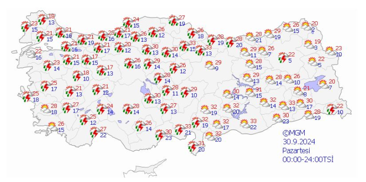 Hava sıcaklıkları 15 derece birden düşecek: İşte yeni haftanın hava durumu