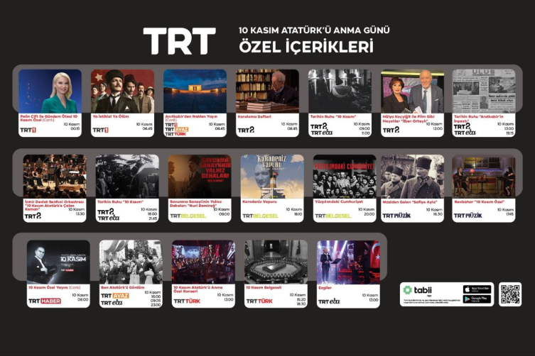 TRT’den 10 Kasım Özel Yayınları