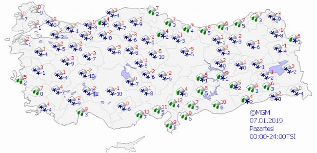 İstanbul'a kar geliyor