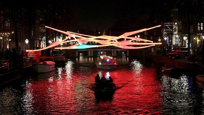 Amsterdam'da ışık sanat festivali