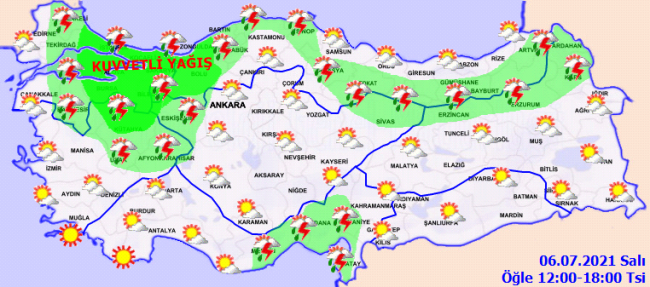 Meteoroloji'den kuvvetli sağanak uyarısı