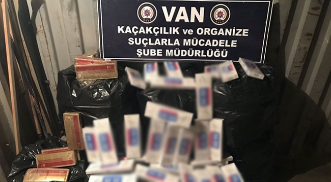 Van'da 6 bin paket kaçak sigara ele geçirildi