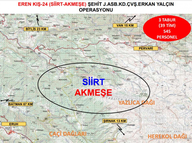 Siirt'te “Eren Kış-24" operasyonu başlatıldı