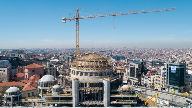 Taksim Camii'nde kaba inşaatın yüzde 90'ı tamamlandı