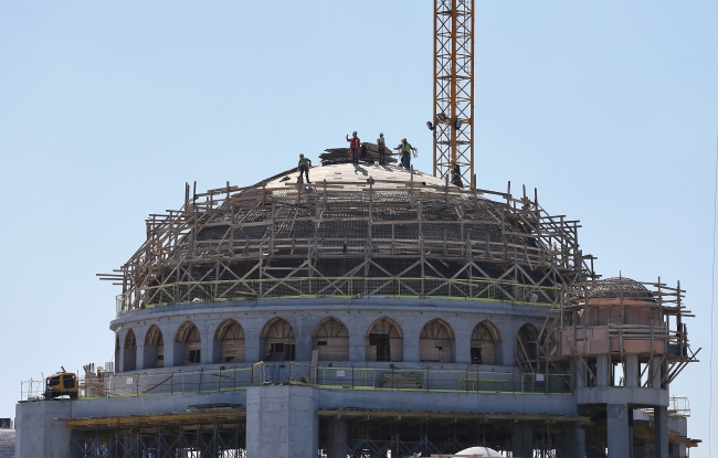 Taksim Camii'nde kaba inşaatın yüzde 90'ı tamamlandı