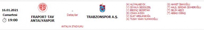 Antalyaspor-Trabzonspor maçının hakemi değişti