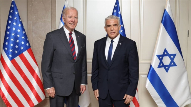 Biden ve İsrail Başbakanı Yair Lapid. Fotoğraf: AA