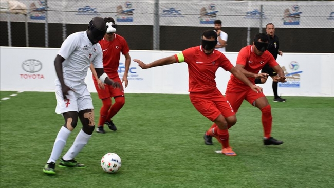 Görme Engelli Milli Takımı, IBSA Avrupa Futbol Şampiyonası yarı finalinde Fransa'ya 3-1 yenildi. Fotoğraf: AA