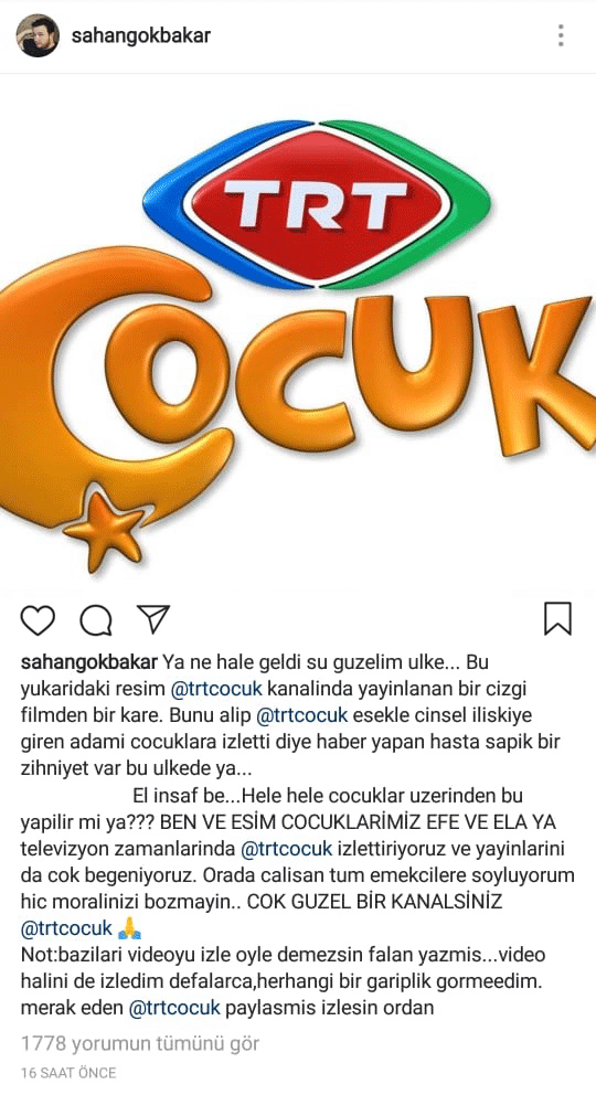 İzleyicileri TRT Çocuk'a sahip çıktı