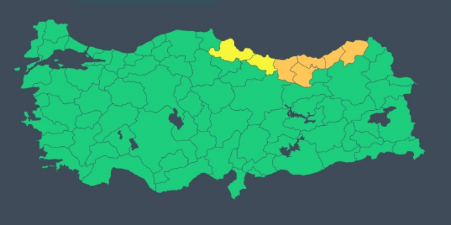 Meteoroloji'den Karadeniz'deki 5 il için turuncu alarm