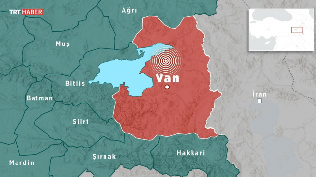 Van'da 5 büyüklüğünde deprem