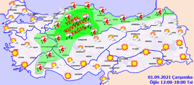 8 il için kuvvetli yağış uyarısı