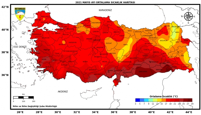 Harita: Meteoroloji Genel Müdürlüğü