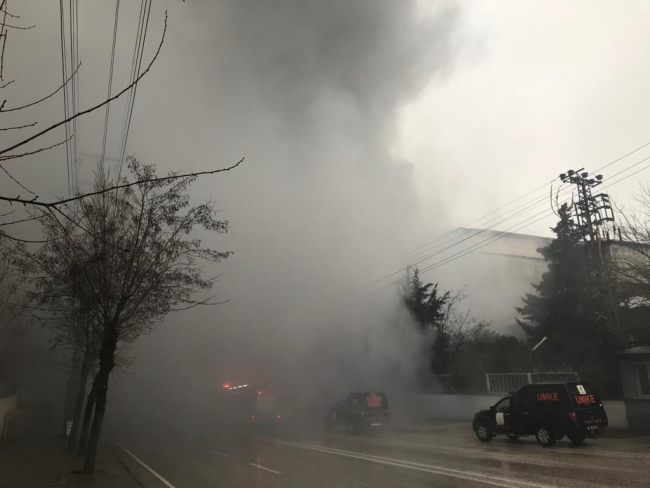 Gaziantep'te iplik fabrikasında yangın