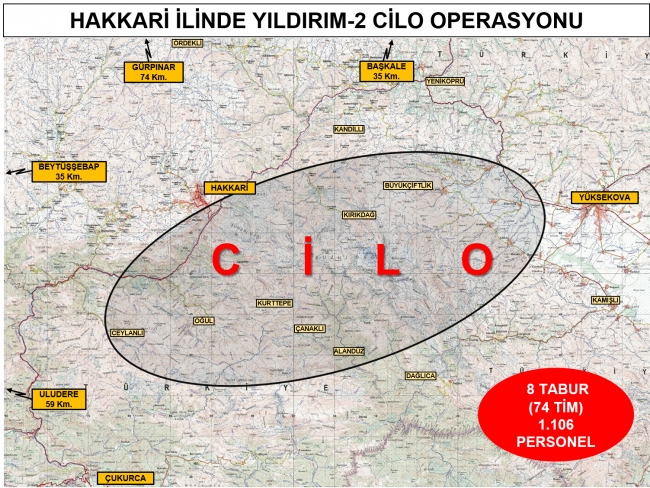 Hakkari'de 'YILDIRIM-2 CİLO' Operasyonu başlatıldı