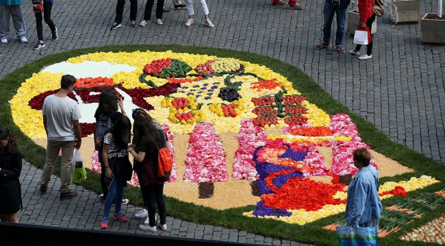 Brüksel'de Çiçek Zamanı Festivali renkli görüntülere sahne oldu